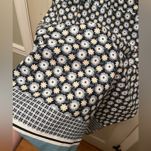 Ann Taylor NWT Sleeveless Green and Blue Floral Print Shift Dress Size 14 - Picture 5 of 7